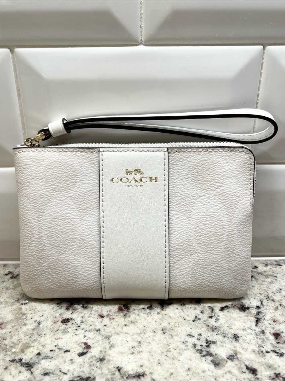 Coach Signature Chalk Wristlet NWOT
